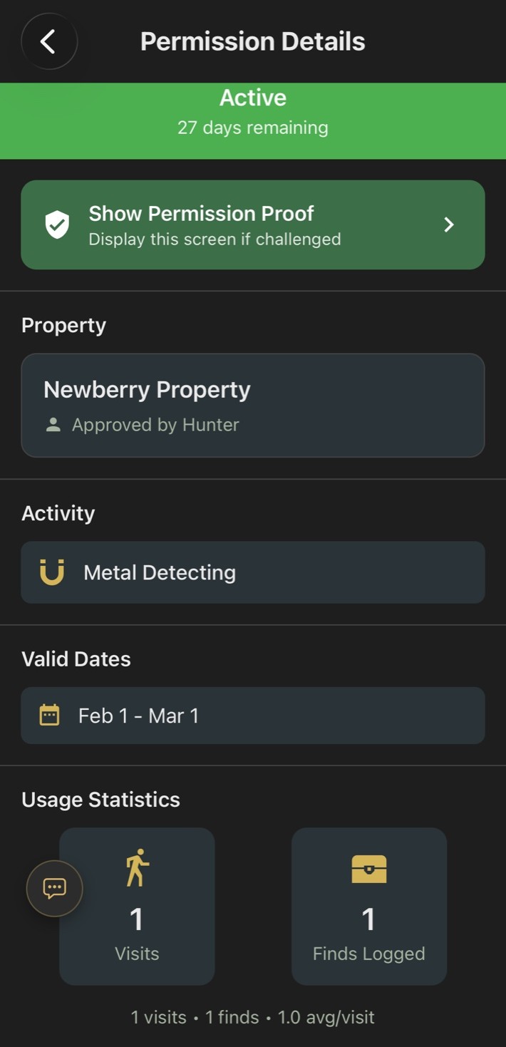 PermissionLink permission request screen in the Aureal app